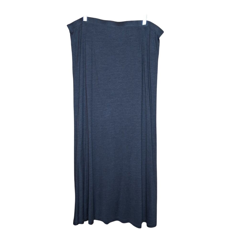 Eileen Fisher Silk-Cotton Jersey Lined Maxi Skirt Gray Size XL Lagenlook